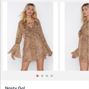 Nasty Gal Snake Bite Ruffle Dress